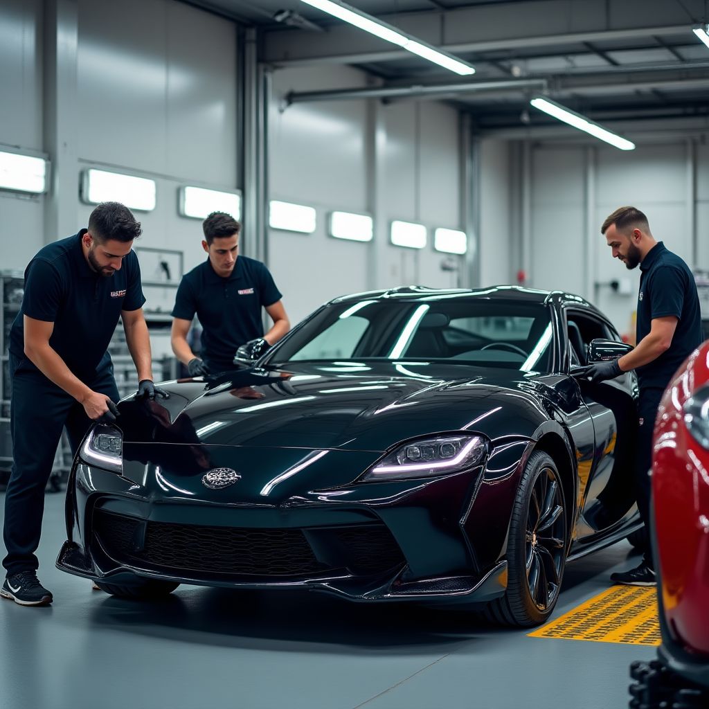 Echipa noastră lucrând împreună la un proiect complex