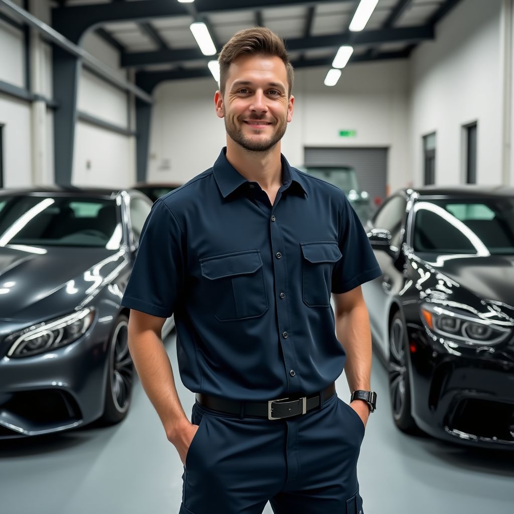 Echipa AutoS în fața centrului de detailing